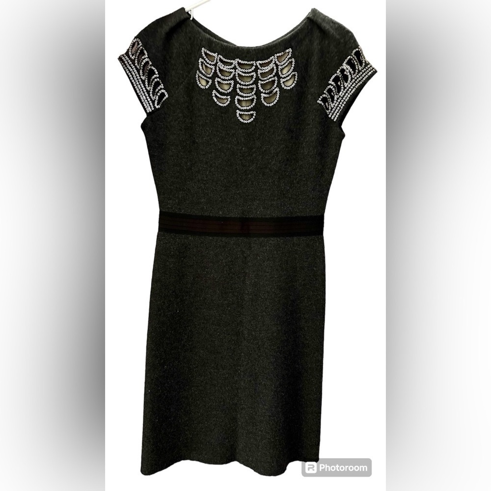Tory Burch Wool Sheath Dress with Sequins Small